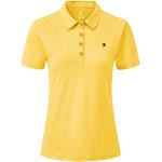 Gelbe Kurzärmelige Kurzarm-Poloshirts mit Knopf für Damen Größe S für den für den Sommer 