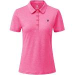 Reduzierte Erdbeerrote Kurzärmelige Kurzarm-Poloshirts mit Knopf für Damen Größe S für den für den Sommer 