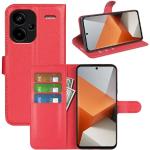 Reduzierte Rote Xiaomi Redmi Note 13 Pro+ Hüllen Art: Flip Cases mit Bildern aus Leder stoßfest 