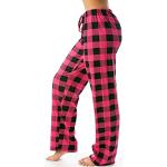 Karo Elegante Pyjamahosen lang aus Fleece Handwäsche für Damen Größe S für den für den Winter 