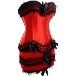 Rote Burlesque Corsagenkleider für Damen Größe 5 XL für Partys 