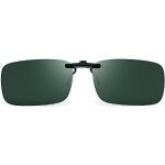 Grüne Rechteckige Sonnenbrillen polarisiert aus Kunststoff für Herren 