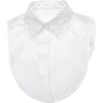 Reduzierte Weiße Tunika-Blusen mit Knopf aus Chiffon für Damen Einheitsgröße 