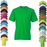 Kurzärmelige James & Nicholson Rundhals-Ausschnitt T-Shirts aus Baumwolle für Herren Größe M 