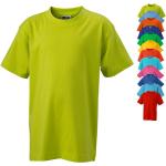 Dunkelgraue Kurzärmelige James & Nicholson Kinder T-Shirts aus Baumwolle Größe 122 