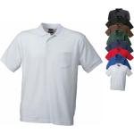 Dunkelgrüne James & Nicholson Shirts mit Tasche mit Knopf für Herren Größe L 