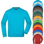 Anthrazitfarbene James & Nicholson Rundhals-Ausschnitt Herrensweatshirts aus Polycotton maschinenwaschbar Größe 4 XL 
