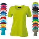 Auberginefarbene Kurzärmelige James & Nicholson T-Shirts aus Baumwolle für Damen Größe L 