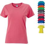 Dunkelorange Kurzärmelige James & Nicholson T-Shirts aus Baumwolle enganliegend für Damen Größe XL 