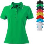 Türkise James & Nicholson Damenpoloshirts & Damenpolohemden mit Knopf aus Baumwolle Größe XL 