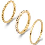 Nickelfreie Goldene Zehenringe vergoldet aus Gold mit Zirkon stapelbar für Herren zur Hochzeit 
