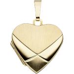 JOBO Damen-Medaillon Herz aus 585 Gold zum Öffnen für 2 Fotos