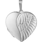 Silberne Jobo Foto Medaillons mit Engel-Motiv für Damen 