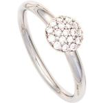 JOBO Diamantring »Ring mit 18 Diamanten«, 585 Weißgold, silberfarben