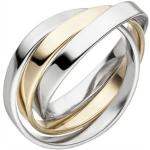 Goldene Jobo Bicolor Ringe aus Silber für Damen Größe 58 