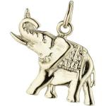JOBO Kettenanhänger »Anhänger Elefant«, 585 Gold, goldfarben