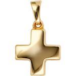 JOBO Kreuzanhänger »Anhänger Kreuz«, 333 Gold, goldfarben