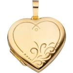 Goldene Jobo Herz Medaillons aus Silber für Damen 