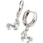 Silberne Jobo Pferde Ohrringe mit Pferdemotiv aus Silber für Damen 