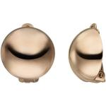Goldene Jobo Runde Ohrclips aus Silber für Damen 