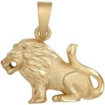 Goldene Jobo Löwe-Anhänger mit Löwen-Motiv aus Silber für Damen 