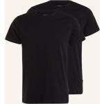 Schwarze Jockey T-Shirts aus Baumwolle für Herren Übergrößen 2-teilig 