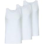 Weiße Jockey Feinripp-Unterhemden aus Baumwolle enganliegend für Herren Größe XL 3-teilig 