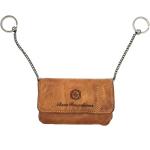 Braune Vintage Jockey-Club Damenschlüsseletuis & Damenschlüsseltaschen aus Leder mit RFID-Schutz 