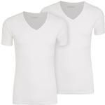 Weiße Jockey V-Ausschnitt V-Shirts trocknergeeignet für Herren Größe 3 XL 2-teilig für den für den Frühling 
