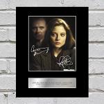 Jodie Foster und Anthony Hopkins Signiertes Foto mit Passepartout, The Silence of The Lambs