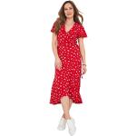 Joe Browns Damen Asymmetrisches Rüschenkleid Lässiges Kleid, rot, 40