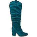 Joe Browns Damen Slouchy Kniehohe Blockabsatz Mode-Stiefel, blaugrün, 37 EU