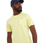 Zitronengelbe Kurzärmelige JOE BROWNS Rundhals-Ausschnitt Shirts mit Tasche aus Baumwolle für Herren Größe S 