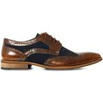 Joe Browns Herren Elegante Brogue-Schuhe aus Leder und Wildleder im Vintage-Stil Oxford, Braun/Marineblau, 40.5 EU