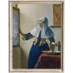 Johannes Vermeer - Junge Frau Mit Wasserkrug | 1662 | Vintage Malerei Classic Poster Print Art Geschenk Home Wand Decor Maid Bywindow