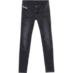 Reduzierte Schwarze Vintage Slim Fit Jeans Raw aus Denim für Damen Größe S 