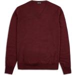 Reduzierte Bordeauxrote V-Ausschnitt Herrensweatshirts Größe XS 