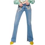 Reduzierte Blaue JOHN RICHMOND Jeans-Schlaghosen aus Baumwolle für Damen 
