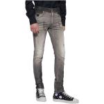 Reduzierte Graue Batik JOHN RICHMOND Slim Fit Jeans mit Gürtel aus Baumwolle für Herren 