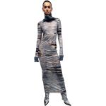 Reduzierte Blaue JOHN RICHMOND Maxi Bandage-Kleider & Bodycon-Kleider aus Nylon enganliegend für Damen Größe L 