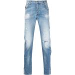 Reduzierte Blaue Vintage JOHN RICHMOND Slim Fit Jeans Faded mit Reißverschluss aus Baumwolle für Herren 