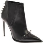 Schwarze Elegante JOHN RICHMOND Spitze High Heel Stiefeletten & High Heel Boots mit Nieten aus Leder für Damen Größe 40 