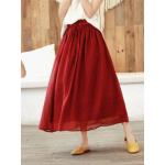 Rote Unifarbene Festliche Röcke aus Spitze für Damen Größe L Große Größen für den für den Sommer 