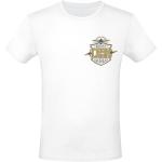 Johnny Cash T-Shirt - Shield Pocket - S bis XXL - für Männer - Größe S - weiß - Lizenziertes Merchandise