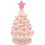 Rosa Künstliche Weihnachtsbäume glänzend aus Keramik 