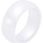 Weiße Keramik Ringe aus Keramik für Herren zum Valentinstag 
