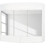 Weiße Jokey Rechteckige Spiegelschränke aus Kunststoff LED beleuchtet Breite 50-100cm, Höhe 50-100cm, Tiefe 0-50cm 