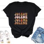 Jolene Dolly Parton T-Shirts Leopard Blumendruck T-Shirt Vintage Casual Kurzarm Sommer Damenbekleidung T-Shirts