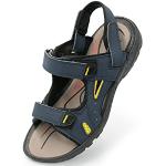 Blaue Outdoor-Sandalen mit Klettverschluss orthopädisch für Herren Größe 40 für den für den Sommer 