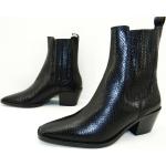 Schwarze Jonak Ankle Boots & Klassische Stiefeletten aus Leder für Damen Größe 39 